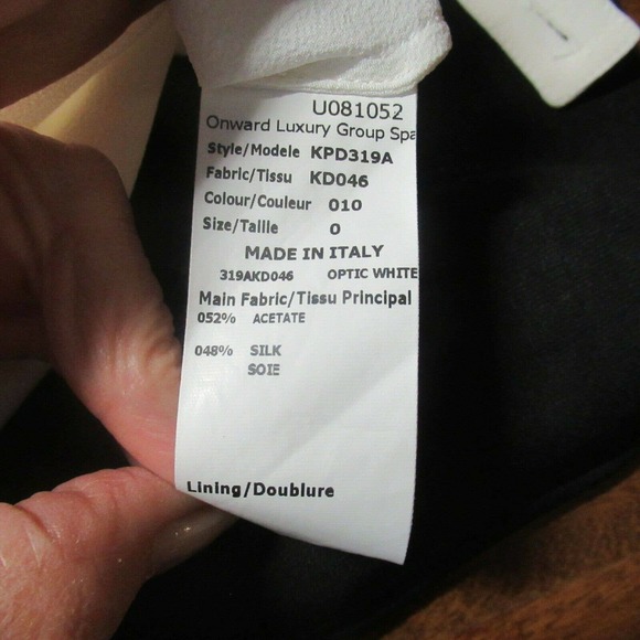 Michael Kors Blouse Cream White Crepe Hi Low Long Sleeve Full Cut Size 0 or XS - Picture 6 of 7